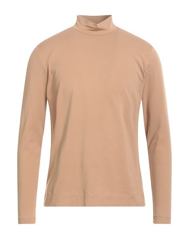 Gazzarrini Man T-shirt Camel Size S Cotton, Lycra In Beige