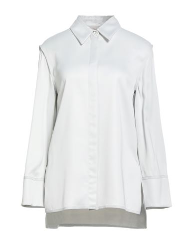 Agnona Woman Shirt Light Grey Size 4 Viscose, Wool In Gray