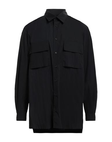 Nike Man Shirt Black Size L Cotton, Nylon