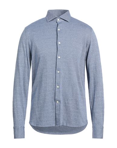 Ghirardelli Man Shirt Navy Blue Size 17 Cotton