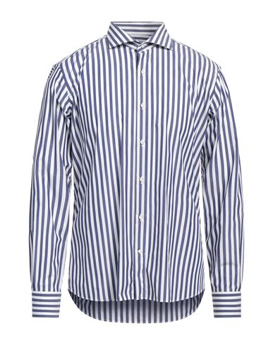 Herman & Sons Man Shirt Navy Blue Size 16 Cotton