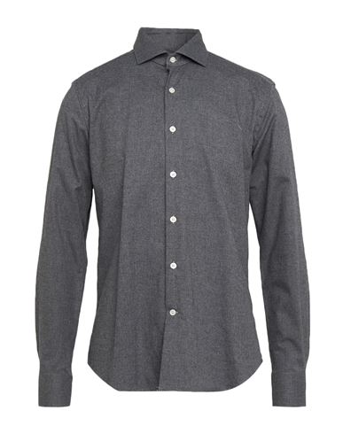 Ghirardelli Man Shirt Lead Size 17 Cotton In Grey