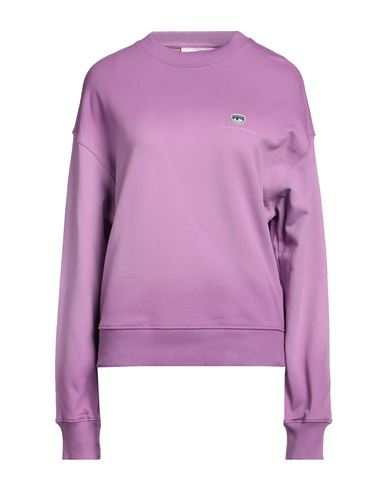 Chiara Ferragni Woman Sweatshirt Mauve Size S Cotton In Purple