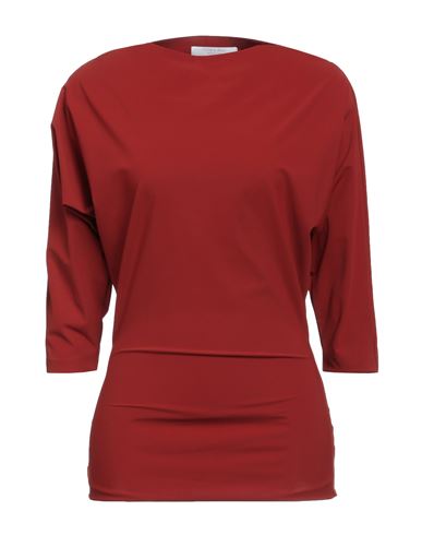 Chiara Boni La Petite Robe Woman T-shirt Rust Size 6 Polyamide, Elastane In Red