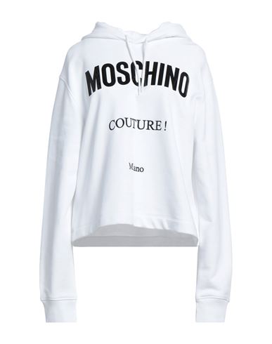 Moschino Woman Sweatshirt White Size 8 Organic Cotton