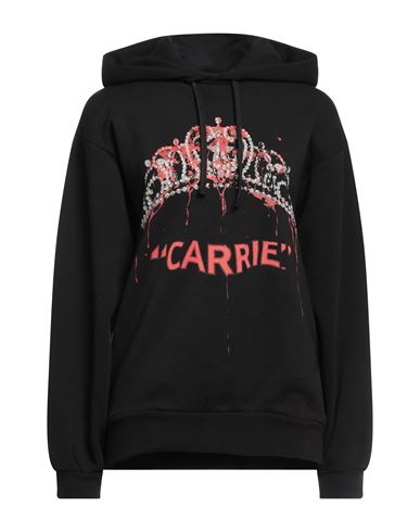Jw Anderson Woman Sweatshirt Black Size Xs Cotton, Elastane