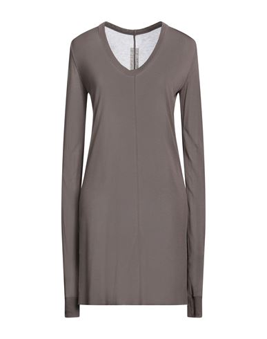 Rick Owens Woman T-shirt Dove Grey Size 6 Viscose, Silk