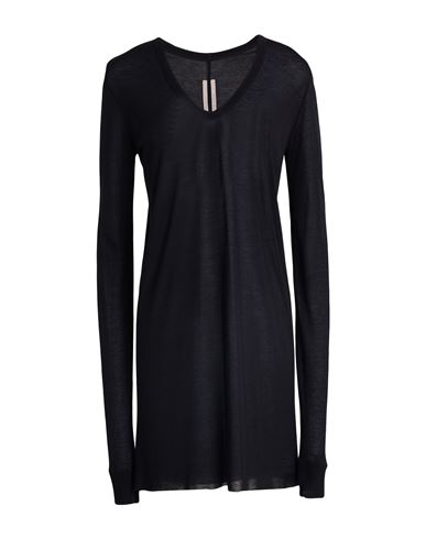 Rick Owens Woman T-shirt Black Size 6 Viscose, Silk