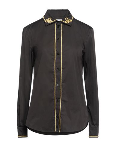 Moschino Woman Shirt Black Size 10 Cotton, Polyamide