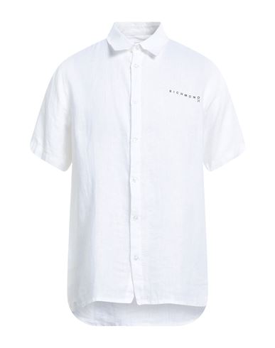 Shop Richmond X Man Shirt Off White Size 40 Linen