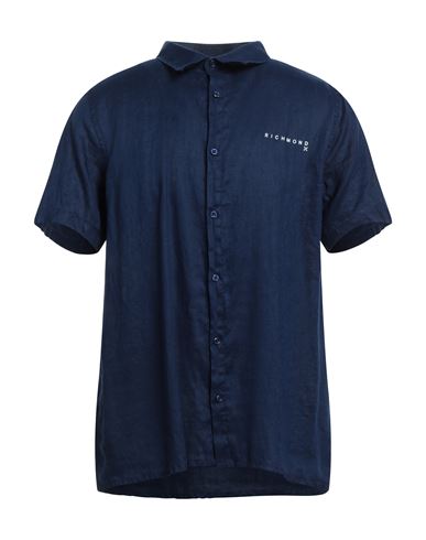 Richmond X Man Shirt Blue Size 44 Linen