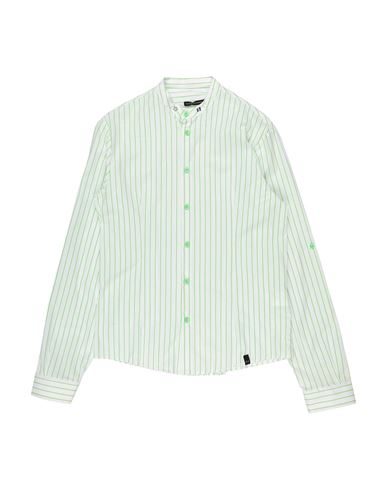 Shop Daniele Alessandrini Toddler Boy Shirt Acid Green Size 4 Cotton, Polyamide, Elastane