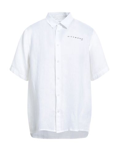 Shop Richmond X Man Shirt Off White Size 38 Linen