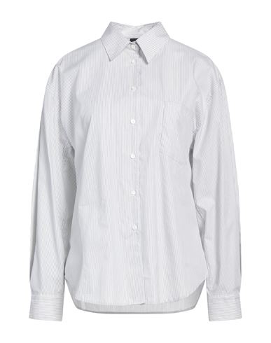 Aspesi Woman Shirt Light Grey Size 10 Cotton
