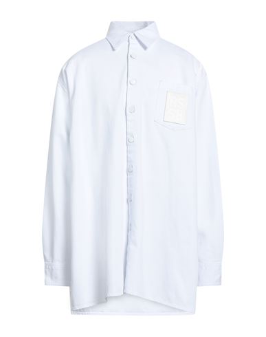 Raf Simons Man Denim Shirt White Size L Cotton