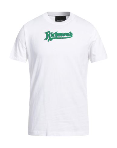 John Richmond Man T-shirt White Size Xxl Cotton