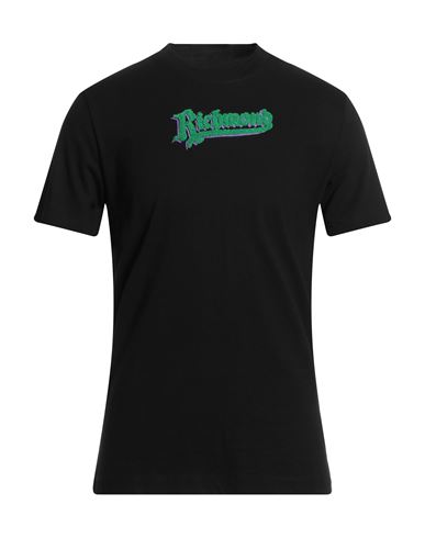 John Richmond Man T-shirt Black Size Xxl Cotton
