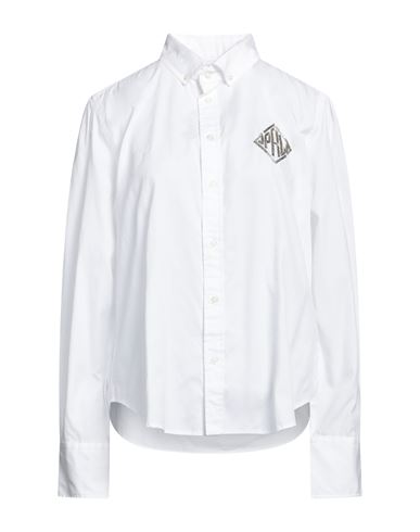 Polo Ralph Lauren Woman Shirt White Size Xl Cotton