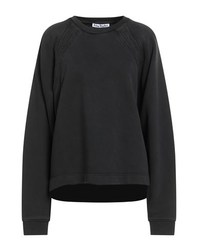 Acne Studios Woman Sweatshirt Black Size S Cotton In Black