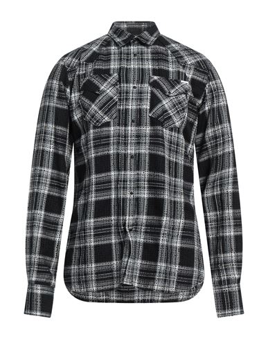 Shop Aglini Man Shirt Black Size 16 ½ Cotton, Polyester
