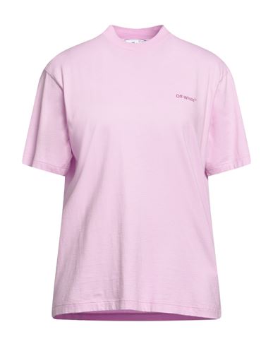 Off-white Woman T-shirt Pink Size S Organic Cotton, Elastane