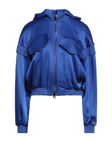 Tom Ford Woman Sweatshirt Bright Blue Size 2 Acetate, Viscose, Polyester, Elastane