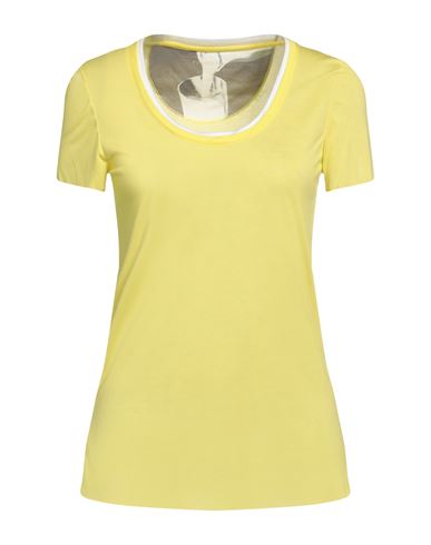 Purotatto Woman T-shirt Yellow Size L Modal, Milk Protein Fiber