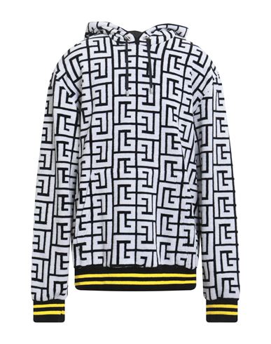 Balmain Man Sweatshirt White Size L Wool, Cotton, Polyester, Viscose, Polyamide