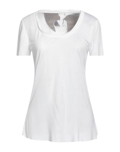 Purotatto Woman T-shirt Ivory Size M Modal, Milk Protein Fiber In White