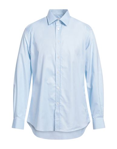 Burberry Man Shirt Sky Blue Size 17 Cotton