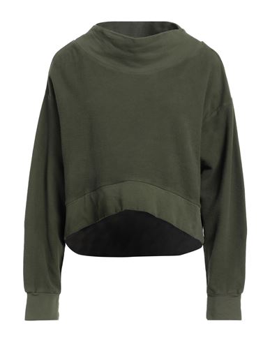 Alessia Santi Loisirs Woman Sweatshirt Military Green Size 0 Cotton, Elastane