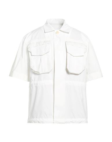 Shop Sacai Man Shirt White Size 3 Cotton, Polyester, Cupro