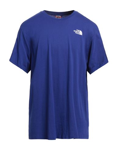 The North Face Man T-shirt Light Blue Size M Cotton