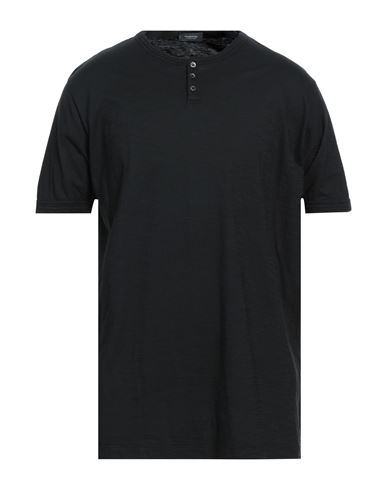 Rossopuro Man T-shirt Black Size 8 Cotton