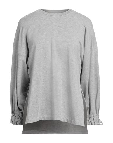 Mother Of Pearl Woman T-shirt Grey Size L Lyocell, Organic Cotton, Elastane