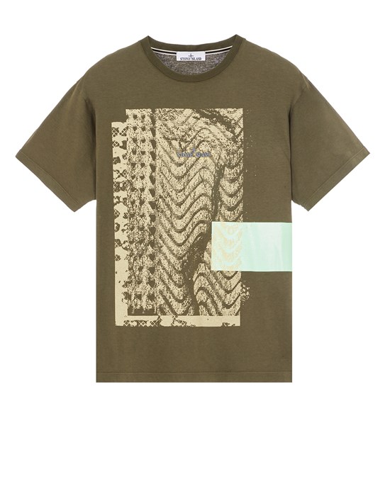  STONE ISLAND 2RC94 ‘CONCRETE TWO’ PRINT T-shirt manches courtes Homme Vert olive