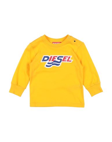 Diesel Newborn Boy T-shirt Yellow Size 3 Cotton In Yellow