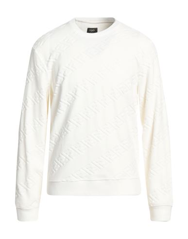 Shop Fendi Man Sweatshirt Off White Size Xl Cotton, Polyamide