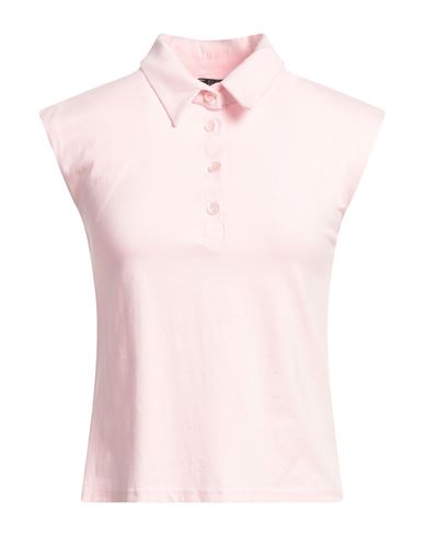 J'aime’ J'aime' Woman Polo Shirt Pink Size L Cotton, Elastane