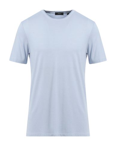 Theory Man T-shirt Light Blue Size Xxl Modal, Recycled Polyester, Elastane