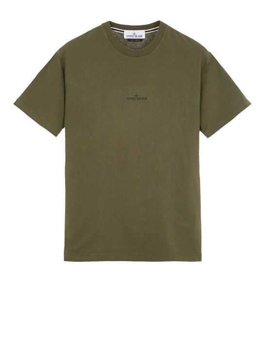  STONE ISLAND 2NS82 'STAMP TWO' PRINT T-shirt manches courtes Homme Vert olive