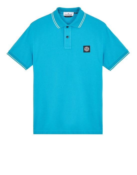  STONE ISLAND 2SC18 Polo shirt Man Turquoise