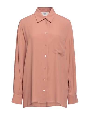 Solotre Woman Shirt Pastel Pink Size 10 Acetate, Silk