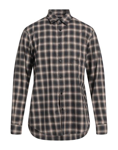 Theory Man Shirt Lead Size Xxl Cotton In Grey