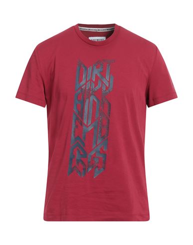 Bikkembergs Man T-shirt Burgundy Size S Cotton, Elastane In Red