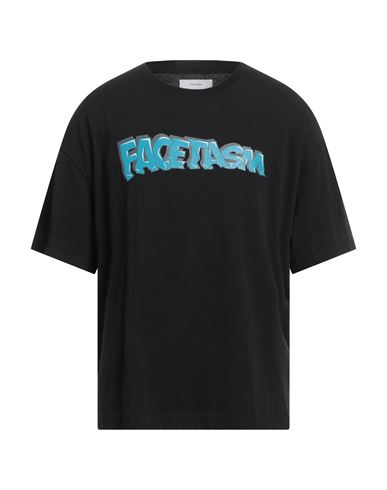 Man T-shirt Black Size 5 Cotton