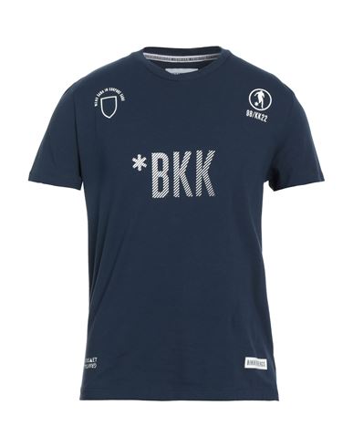 Bikkembergs Man T-shirt Navy Blue Size L Cotton, Elastane