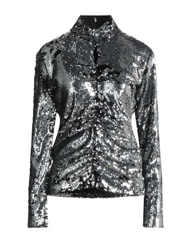 Isabel Marant Woman Top Silver Size 6 Cotton, Polyester