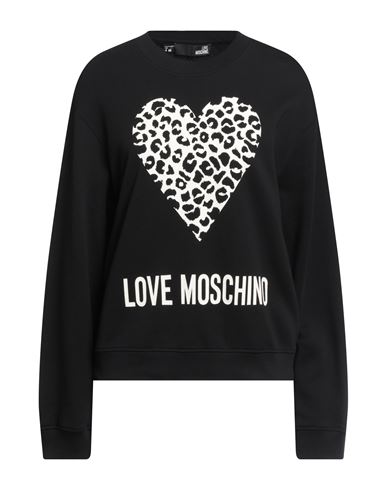 Love Moschino Woman Sweatshirt Black Size 12 Cotton