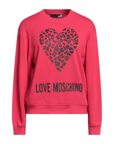 Love Moschino Woman Sweatshirt Magenta Size 10 Cotton